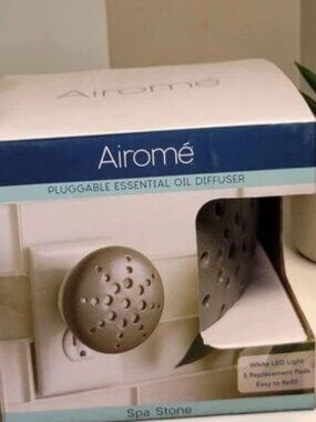 Airome Pluggable Essential Oil Diffuser - Spa Stone Night Light NIB